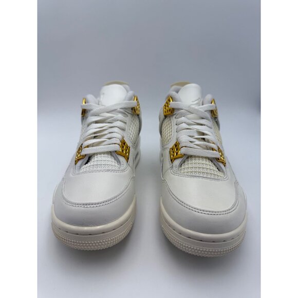 Size 7 - Air Jordan 4 Retro Metallic Gold (Women's) - Picture 2 of 10